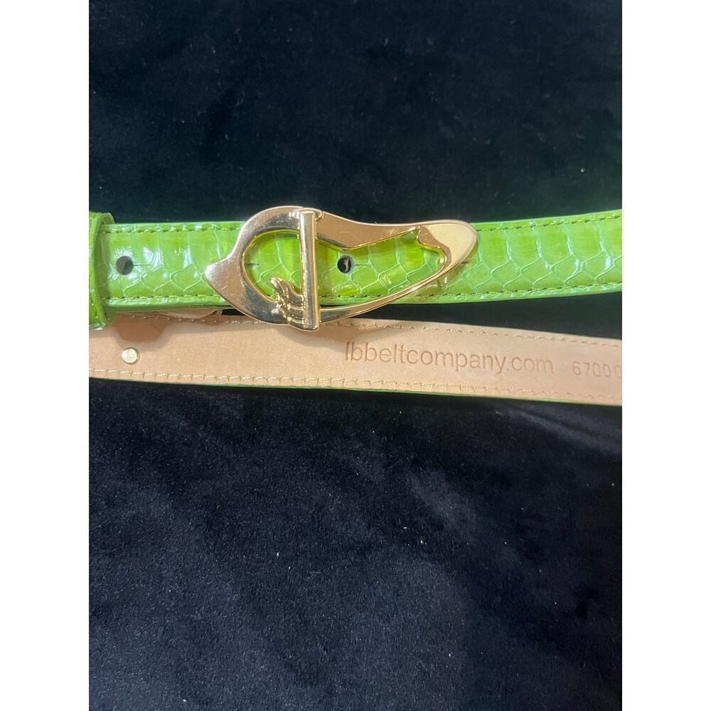 Women's Genuine Snakeskin Green Golf Belt  Medium NWT
